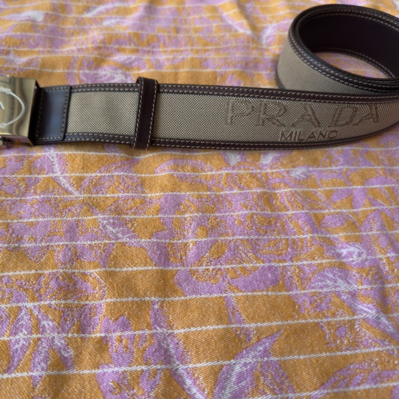 Prada Belt, size 32, Genuine Leather and Fabric, Made in Italy - Picture 4 of 7